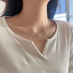 Dylam Jewelry Classic Collection 925 Sterling Silver Link Chain 1ct <b>D</b> VVS1 Moissanite Stone Oval Shape Pendant <b>Necklaces</b> - Product Image 4