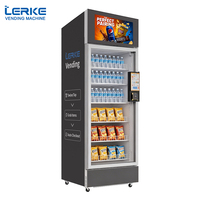 Vidrio Antivaho LOW-E de Nuevo Estilo LERKE con Enfriamiento por Aire 2-25 ℃   Máquina Expendedora Inteligente Refrigerada para Bebidas Mixtas
