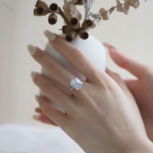 Anillo de Compromiso de Plata de Ley 925 para Mujer, Estilo Clásico Brillante, Personalizable, para Boda, Nueva Llegada de Dylam - Product Image 3