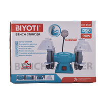 Machine à meuler électrique professionnelle BIYOTI 150W avec meules grossières et fines pour le travail des métaux, meuleuse de banc