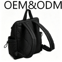 Sac à dos à langer de luxe matelassé avec poches isothermes, en polyester résistant à l'eau, couleur personnalisable, design spacieux pour les nouvelles mamans