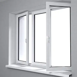 إنتاج المصنع مباشرة نماذج شعبية UPVC تصميم نافذة بابية فرنسية - Product Image 1