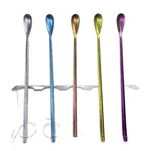 ช้อนคนเครื่องดื่<span class=keywords><strong>ม</strong></span>ไทเทเนี<span class=keywords><strong>ยม</strong></span>บริสุทธิ์คุณภาพสูง หลากสี ดีไซน์คริสตัล ด้ามยาว 10 <span class=keywords><strong>ม</strong></span>ล. สไตล์จีนให<span class=keywords><strong>ม</strong></span>่ สำหรับใช้ในบ้าน บาร์ ค็อก<span class=keywords><strong>เท</strong></span>ล <span class=keywords><strong>ชา</strong></span>นม - Product Image 5