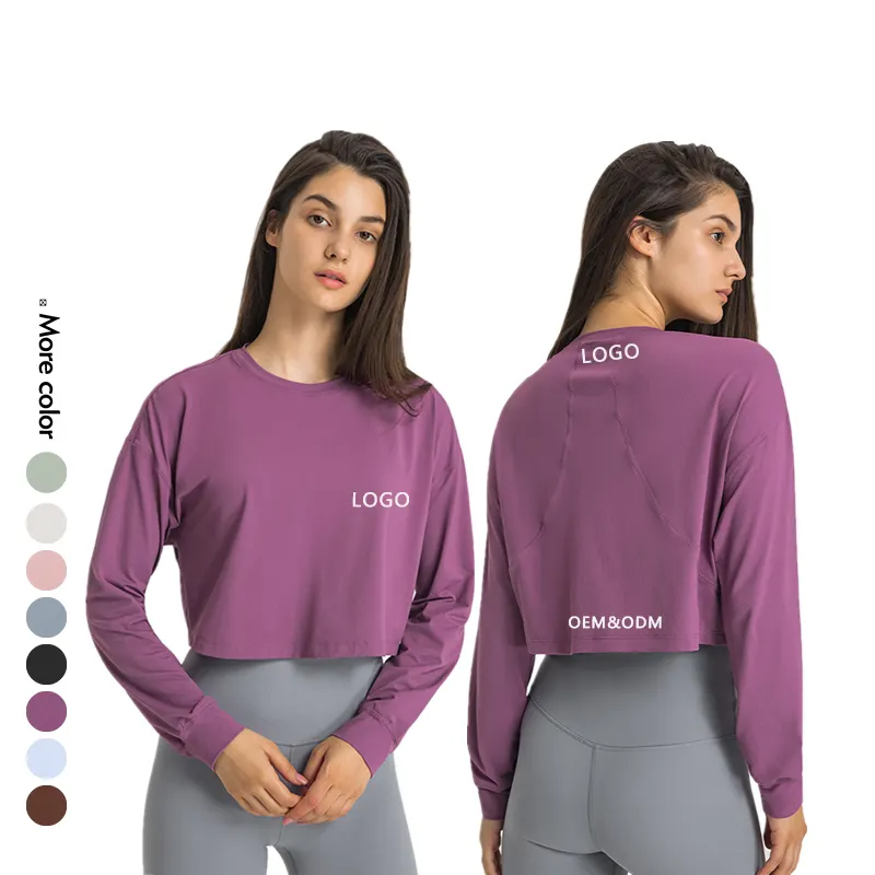 Xsunwing Nieuwe Herfst Winter Lange Mouw Jacquard Gebreide Sweatshirt Fitness Dames Vrouw Yoga Gym Kleding Crop Tops Pullover Wdq124