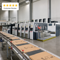 Nouvelle machine de découpe et d'assemblage rotative entièrement automatique pour cartons ondulés, à installation rapide, avec alimentation automatique par écran tactile pour imprimante et découpeuse.
