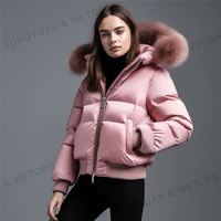 Vêtements à logo personnalisé Manteaux en duvet pour femmes de haute qualité, épais et tendance Vestes chaudes pour l'hiver Vente en gros Veste bouffante pour femmes
