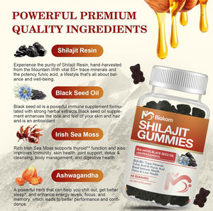 OEM Etiqueta Privada Halal Natural Vegan 100% Pure 500mg Himalayan Organic Shilajit Gummies con <span class=keywords><strong>Ashwagandha</strong></span> y vitamina B & D - Product Image 4