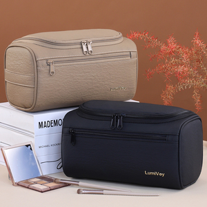 Bolsa <span class=keywords><strong>de</strong></span> Aseo Colgante con Textura Taslon, Organizador <span class=keywords><strong>de</strong></span> Cosméticos Multifuncional con Diseño <span class=keywords><strong>de</strong></span> Gancho, Ideal para Viajes, Bolsa <span class=keywords><strong>de</strong></span> Maquillaje Portátil <span class=keywords><strong>de</strong></span> Gran Capacidad - Product Image 3