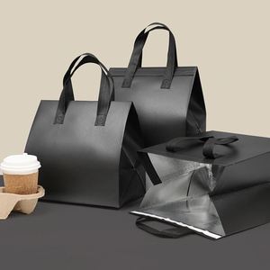 Hot Sale Disposable Insulated Food Cooler Bags Nonwoven Aluminum Foil Food Thermal Takeout Bags for Restaurant Coffee Bread - Product Image 1
