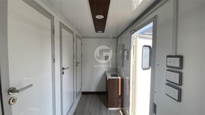 Remorque de toilettes portables de luxe personnalisée pour usage domestique, design moderne, toilettes et douche portables d'extérieur - Product Image 5