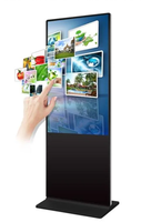 Totem publicitaire vidéo pour ascenseur, écran LCD 4K capacitif tactile Android/PC, 55 pouces, à poser au sol, intérieur, IP65