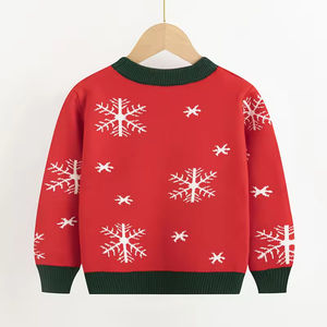 Suéter Navideño Personalizable ODM para Hombre, Venta de Fábrica, Diseño de Muñeco de Nieve con Patrón Animal, 100% Algodón Tejido, Logotipo Frontal - Product Image 5