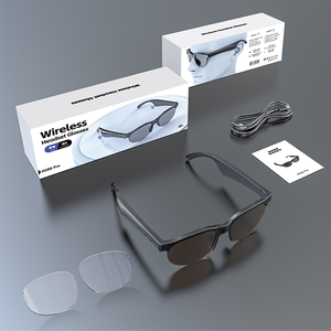 CE ROHS FCC نظارات شمسية بالأسنان الزرقاء مكبرات صوت بدون استخدام اليدين مساعد صوتي خفيف الوزن AI Translator eyglasses - Product Image 2