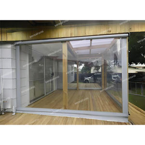 Bâche en PVC transparente Gazebo <span class=keywords><strong>de</strong></span> jardin coupe-vent écran étanche Pergola extérieure anti-pluie auvent balcon couverture <span class=keywords><strong>de</strong></span> pluie transparente - Product Image 3