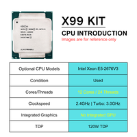 Nouvel ensemble combiné PC de bureau PANDL Matx NVMe M2 WiFi Sata3.0 4X DDR3 ECC Ram Intel Xeon E5 2676 V3 Combo Kit Carte Mère X99