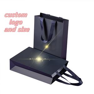 Logo personnalisé, cadeaux biodégradables, vêtements de shopping, sacs en papier, sacs à vin avec poignées, sacs en papier kraft blanc - Product Image 6