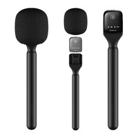 Kit de Microphone Sans Fil à Perche et à Main 2025 pour Extérieur, Micro-Cravate Portable avec Réduction de Bruit pour Diffusion en Direct