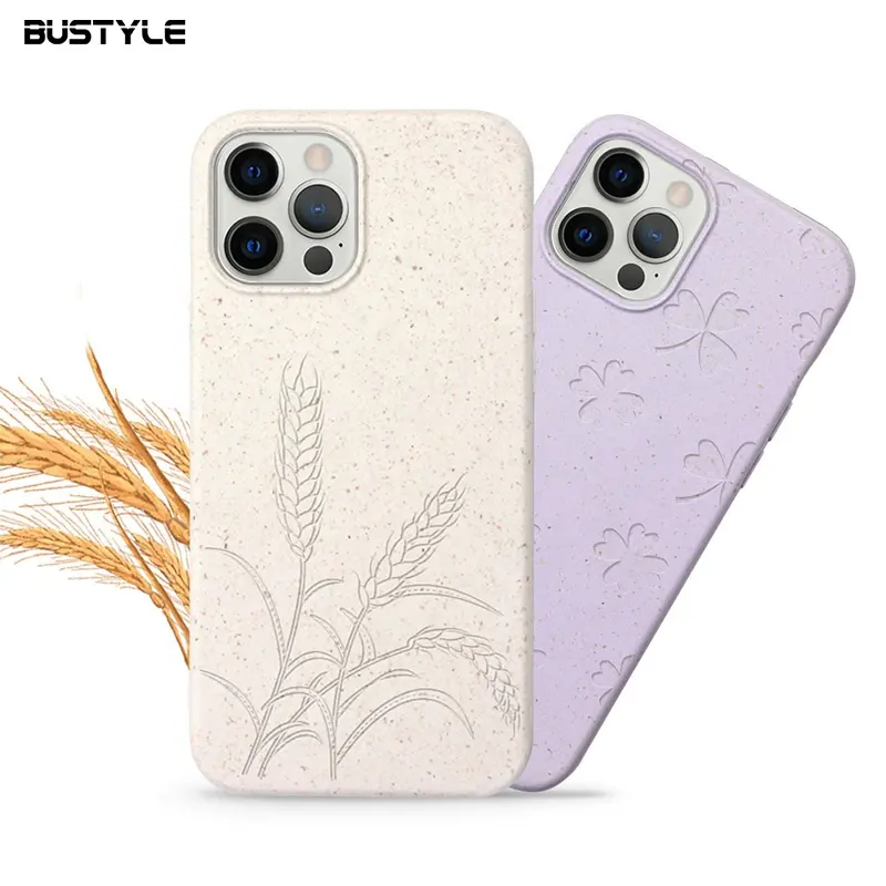 Eco Friendly 100% Biodegradable for iPhone 13Case 13 Pro 12 11 Xr Xs Max SE2 Back Cover Bamboo Compostable Recycled Phone Case