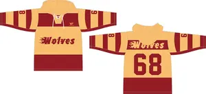 OEM yüksek kalite özel Polyester buz hokeyi Hoodies Jersey Unisex spor giyim takım adı baskılı hokey üniforma yetişkinler için - Product Image 6