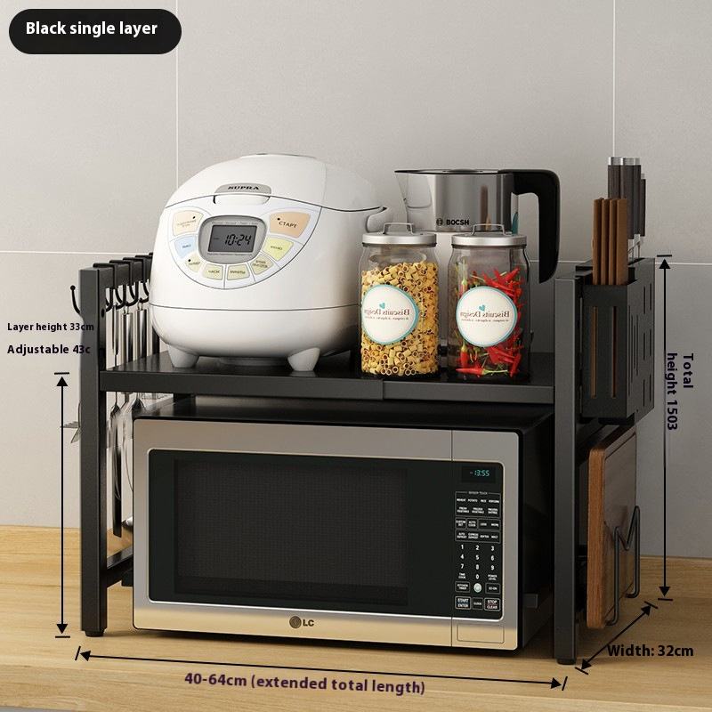 Extra thick black telescopic single layer full set