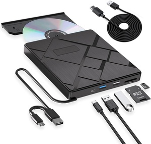 Unidad Óptica Externa USB 3.0 Tipo C 5 en 1, CD DVD RW VCD, Puertos SD/TF, Grabadora de DVD para Portátiles, <span class=keywords><strong>Escritor</strong></span> de CD, Super Drive de Escritorio - Product Image 1