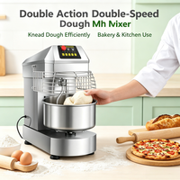 Machine à pétrir la pâte pour boulangerie commerciale, 40L, 8-15KG, acier inoxydable 304, double action, double vitesse, pour la cuisson du pain et des biscuits