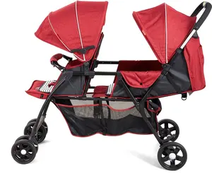 Manufacturer Wholesale Cheap Price Stroller for Twins Foldable Compact Pram Detachable Double Twin Baby Strollers
