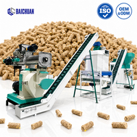 Ligne de production de granulés d'aliments pour poissons flottants de 1 tonne par heure, machine extrudeuse d'aliments aquatiques