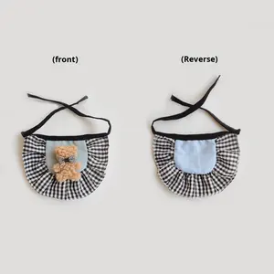 Sciarpa per Animali Domestici Stile Cowboy Carino in Denim Blu e Nero in Poliestere Bavaglino per Gatti e Cani per Tutte le Stagioni - Product Image 3