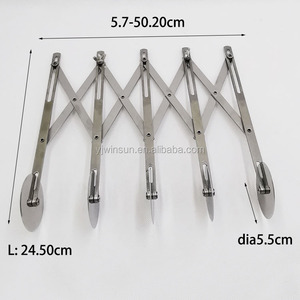 Herramienta de corte de rueda multicabezal, cortadores de pastelería de cocina de acero inoxidable, mango plegable, herramientas para hornear de Metal para panadero de masa - Product Image 2