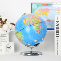 Globe terrestre rotatif à 360 degrés, globe administratif bleu pour la décoration de bureau, cadeaux pour garçons et enfants, outils éducatifs