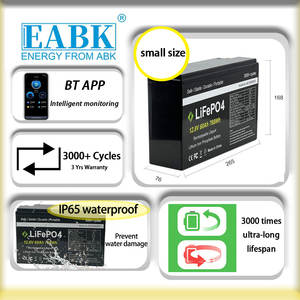 Baterai Lifepo4 12V 60Ah, 3000 + siklus dapat diisi ulang Lithium besi fosfat untuk sistem penyimpanan energi rumah baterai EBAK 18650 - Product Image 1