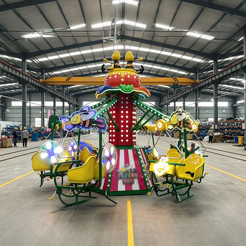 Cartoon Bee Theme Park Attractions Small Kids Carnival Rides Rotating ...