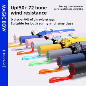 Paraguas Plegable Automático de 12 Varillas para Adultos, Personalizable con Logotipo, 3 Pliegues, Resistente al Sol/Lluvia/Viento, Protección UV, Minimalista - Product Image 3