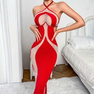 white christmas dresses Cross Me Off Your List Bodystocking Dress with Thong main image 0