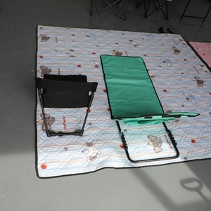 Tapis de <span class=keywords><strong>plage</strong></span> portable, pliable, durable, antidérapant, résistant à l'humidité, écologique, en polyester, avec dossier réglable, personnalisable, chaise longue - Product Image 4