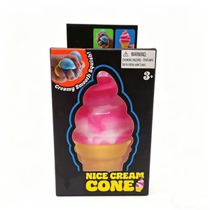 Portable Mini <b>Torch</b> Ice Cream Cone Squishy Toy Built-in Music Soft Squeeze Kneading Fidget Toy Stress Relief Sensory Toy - Product Image 1