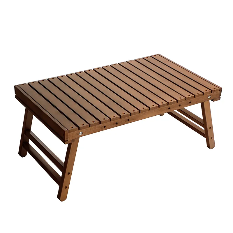 Groothandel Draagbare Opvouwbare Massief Houten Beuken Opvouwbare Outdoor Campingtafel Met Draagtas Opvouwbare Tafel Vierkant