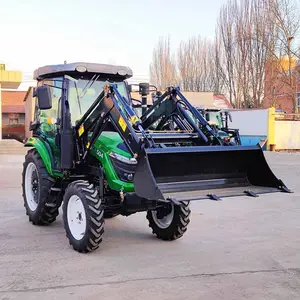 Trator multifuncional agricultura agrícola pequenos tratores compactos mini 4x4 trator de arranque elétrico com carregador frontal