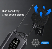 Microphone sans fil GreenAudio GAW-E67, micro-cravate pour animateur, église, enseignement