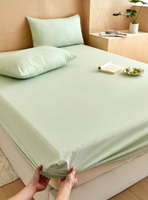 Drap-housse en coton lavé uni, ultra doux, infroissable, élastique et anti-déchirure, 600 fils, pour la maison, vente en gros sur mesure