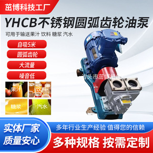 Yhcb Stainless Steel Gear <b>Pump</b> 304 Material Electric Motor Rotary <b>Pump</b> For Beverage Juice Wine <b>Beer</b> Transfer - Product Image 2