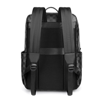 Sac à dos imperméable en PU, tendance, pour l'école, les loisirs, les voyages, avec logo personnalisé, grande capacité, pour ordinateur portable 15,6 pouces