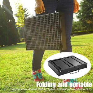 Parrilla Portátil Plegable Resistente al Calor, Desmontable, Desechable, de Acero Inoxidable, para Barbacoa con Carbón, en Oferta - Product Image 3
