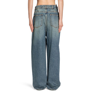 Pantalones vaqueros plisados delanteros para hombre, de mezclilla lavada, al por mayor, estilo holgado, fabricados en Guangzhou Xintang, colección Primavera 2026 - Product Image 3