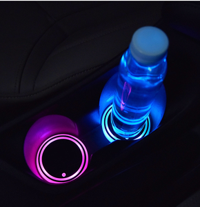 แผ่นรองแก้ว LED สำหรับรถยนต์ ไฟสร้างบรรยากาศ 7 สี สำหรับวางขวดน้ำหรือแก้ว - Product Image 4