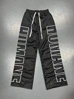 INFLATION Hip Pop pantalons de survêtement en nylon empilés Streetwear pantalons pour hommes pantalons pantalons de parachute d'impression de logo personnalisé
