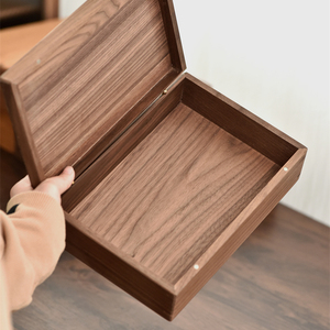Boîte à monnaie en bois à fermeture magnétique, boîte de <span class=keywords><strong>rangement</strong></span> en noyer pour <span class=keywords><strong>billets</strong></span> et pièces de monnaie, organisateur de bijoux fait à la main, vente en gros personnalisée - Product Image 3