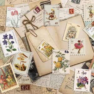 Pegatinas de Sellos Postales Vintage para Scrapbook, para Bullet Journal, Pegatinas Botánicas de Hadas para Junk Journal, Álbum de Collage - Product Image 4