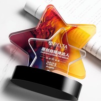 Trophée en cristal minimaliste écologique, gravure personnalisée, récompense créative et colorée, souvenir pour les performances exceptionnelles – Vente chaude